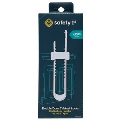 Safety 1st Double Door Baby-Proofing Cabinet Locks - 2pk - White