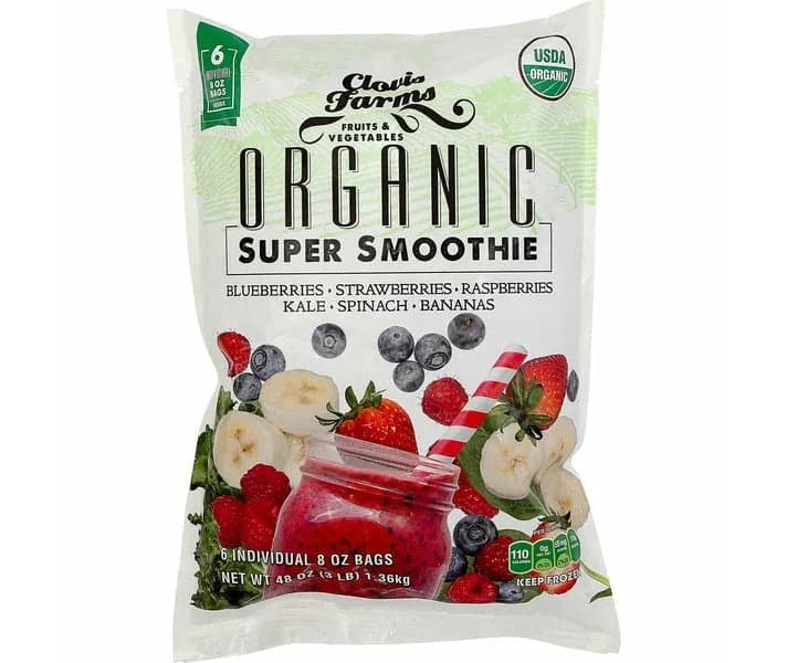 Clovis Farms Organic Super Smoothie, 8 oz, 6-Count