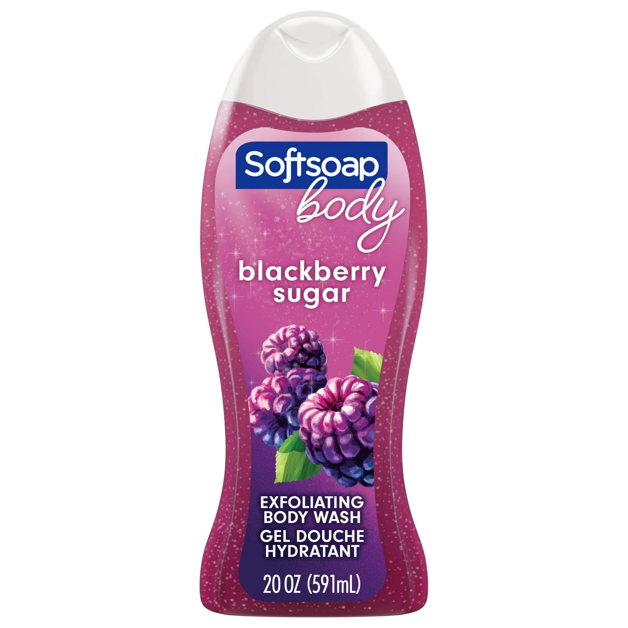 Softsoap Exfoliating Body Wash, Blackberry Sugar, 20 fl oz