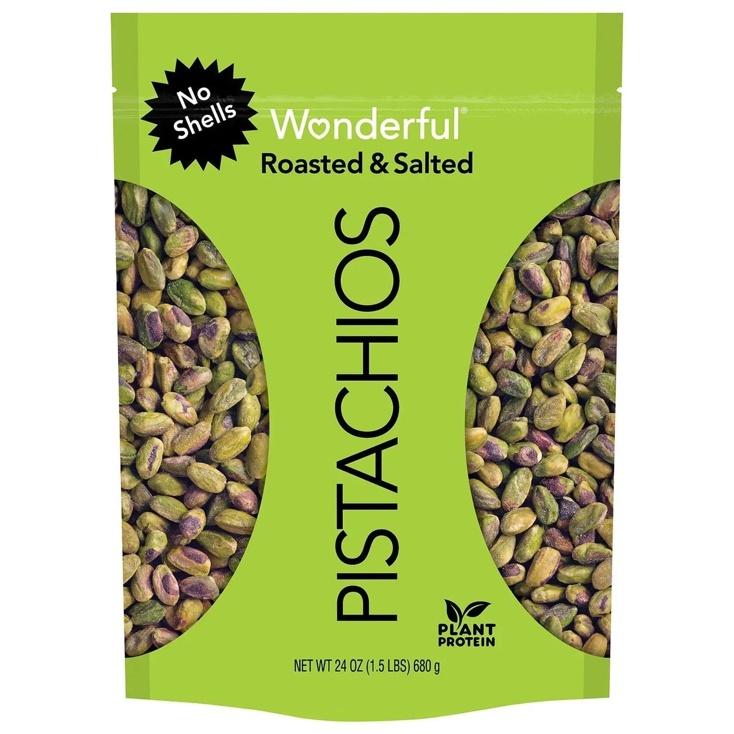 Wonderful Shelled Roasted & Salted Pistachios, 24 oz.