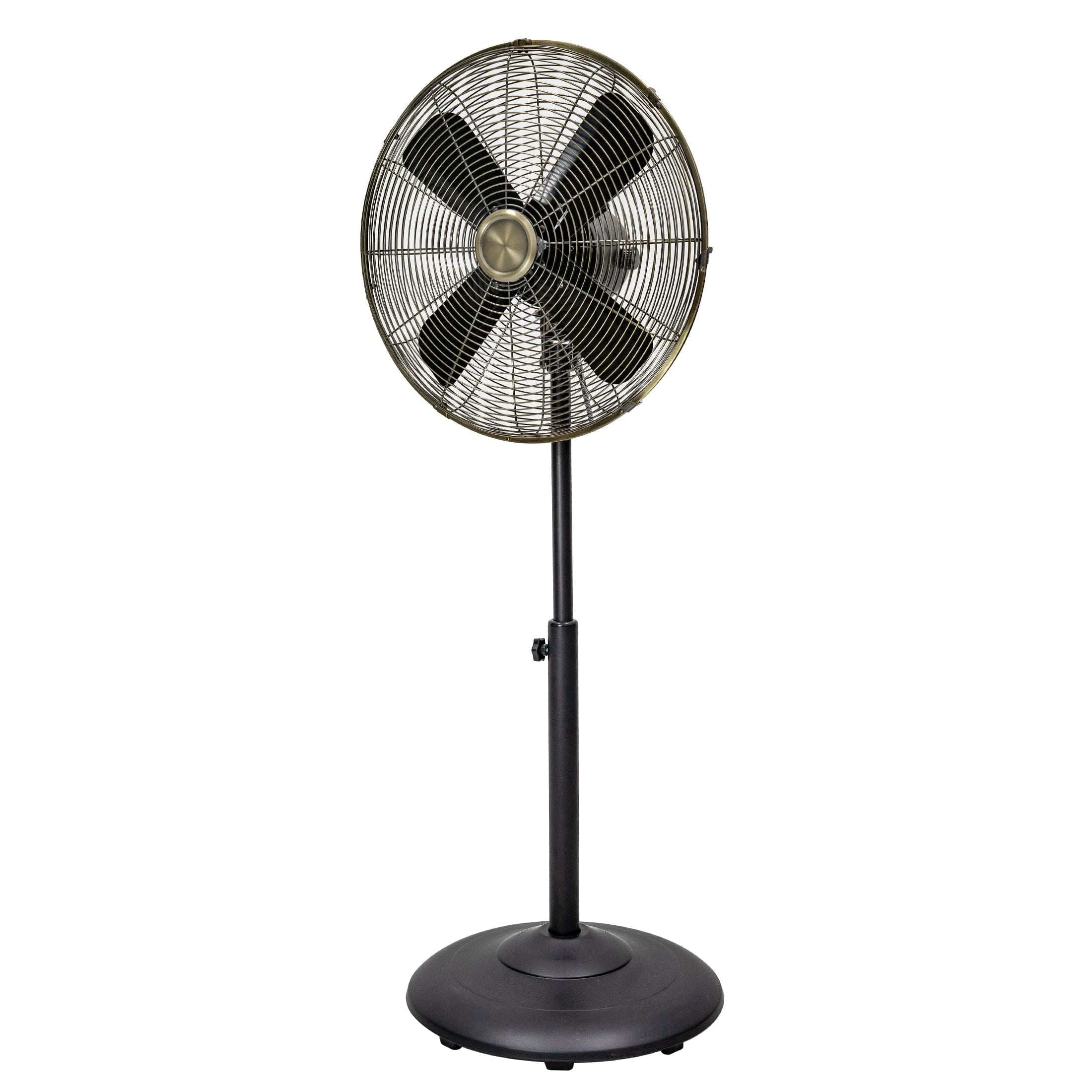 Better Homes & Gardens 3 Speed 16 inch Vintage Metal Stand Fan, Black