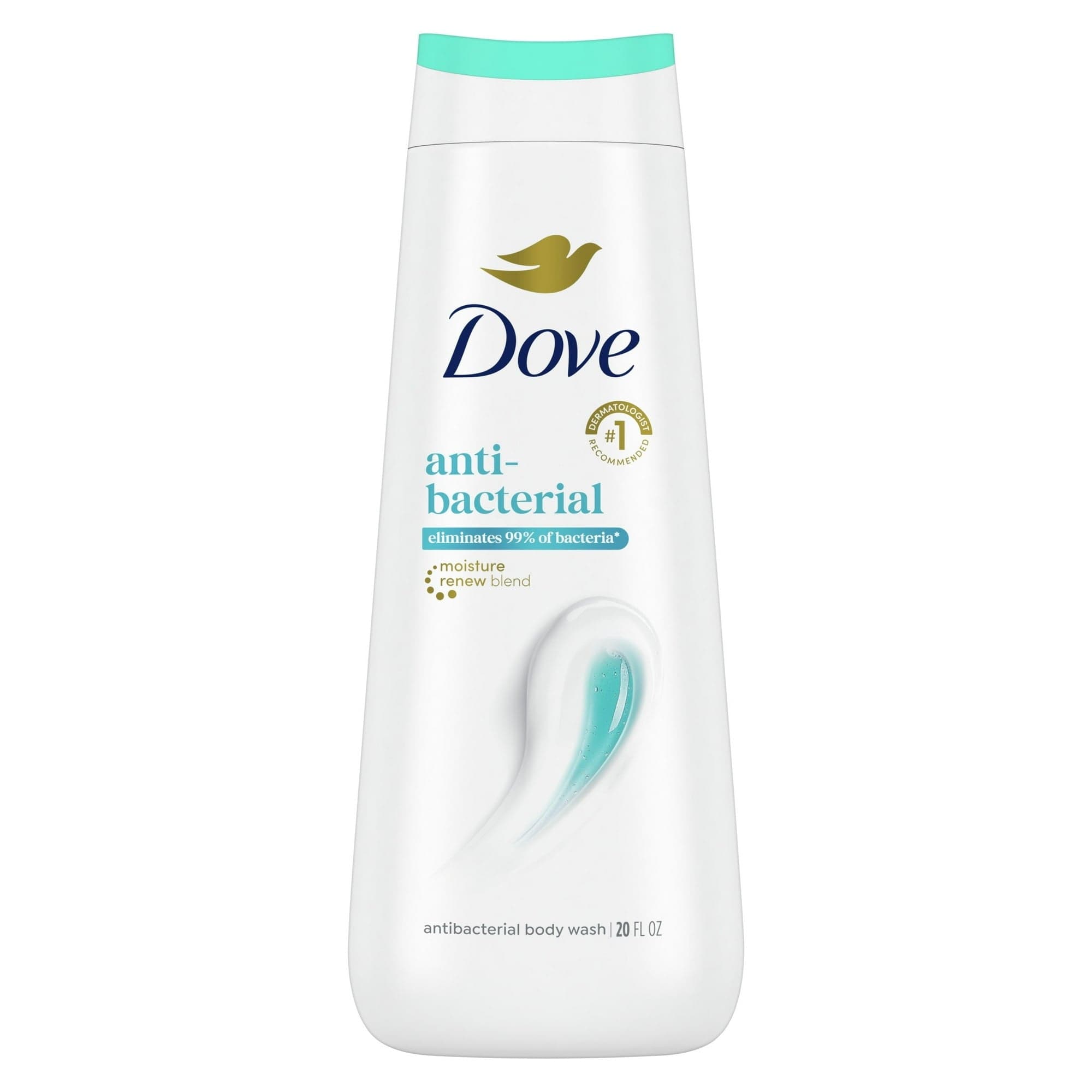 Dove Antibacterial Daily Use Body Wash for Women, Protects from Dryness, All Skin Types, 20 oz