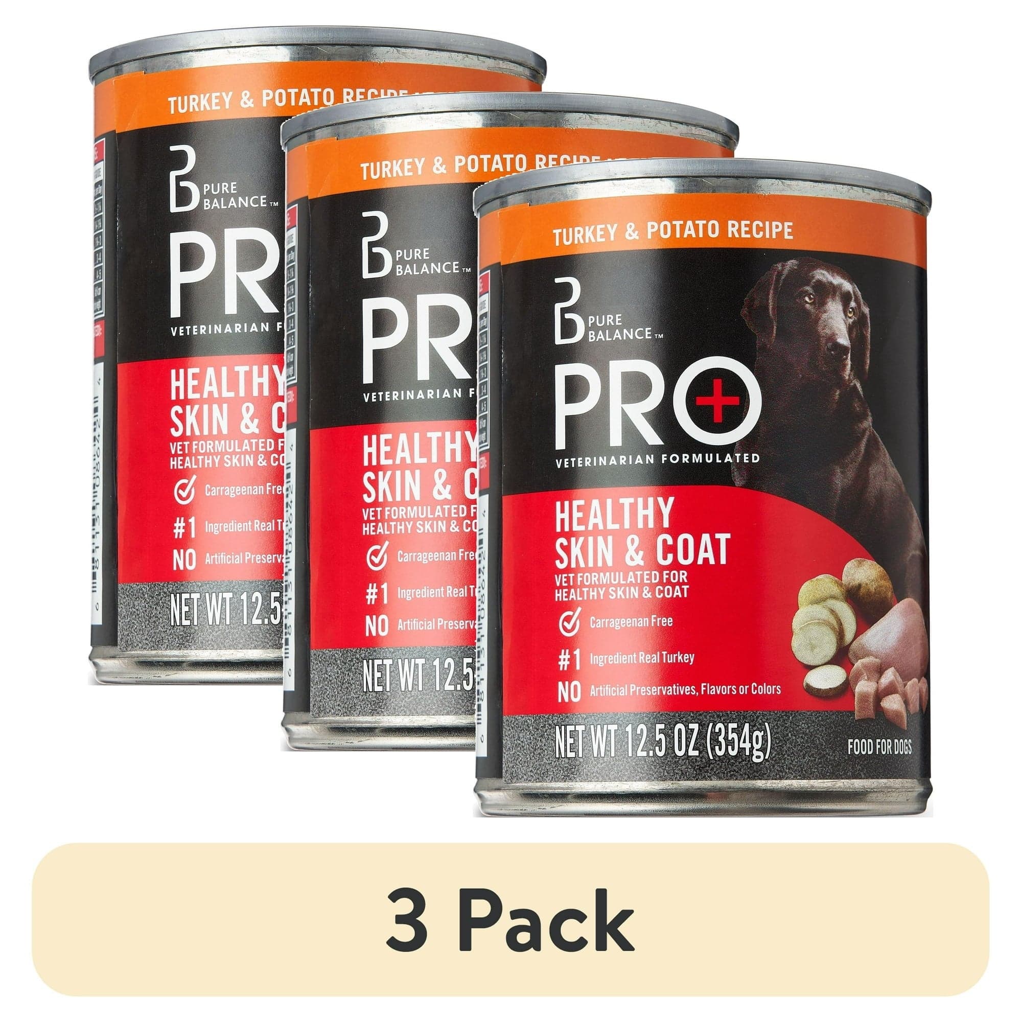 Pure Balance Pro Plus Turkey & Potato Recipe Wet Dog Food, 12.5 oz Can