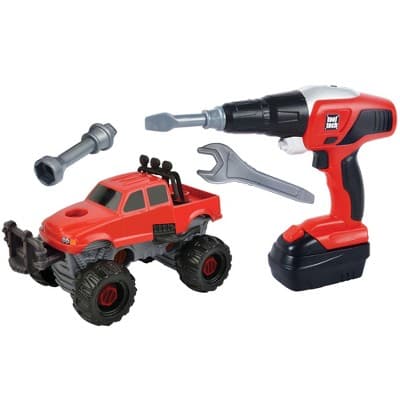 Red Box: Tool Tech: Take Apart Truck & Power Drill, Red, Build A Toy Vehicle Set