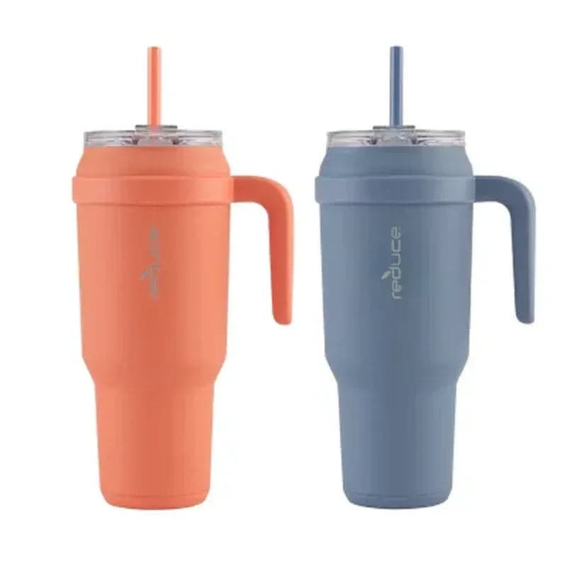 Reduce Cold1 Soft Grip Tumbler with Handle & Straw, Assorted Colors (50 Oz., 2 Pk.)