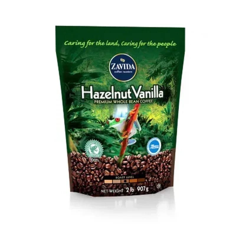 Zavida Whole Bean Coffee, Hazelnut Vanilla, 32 oz.