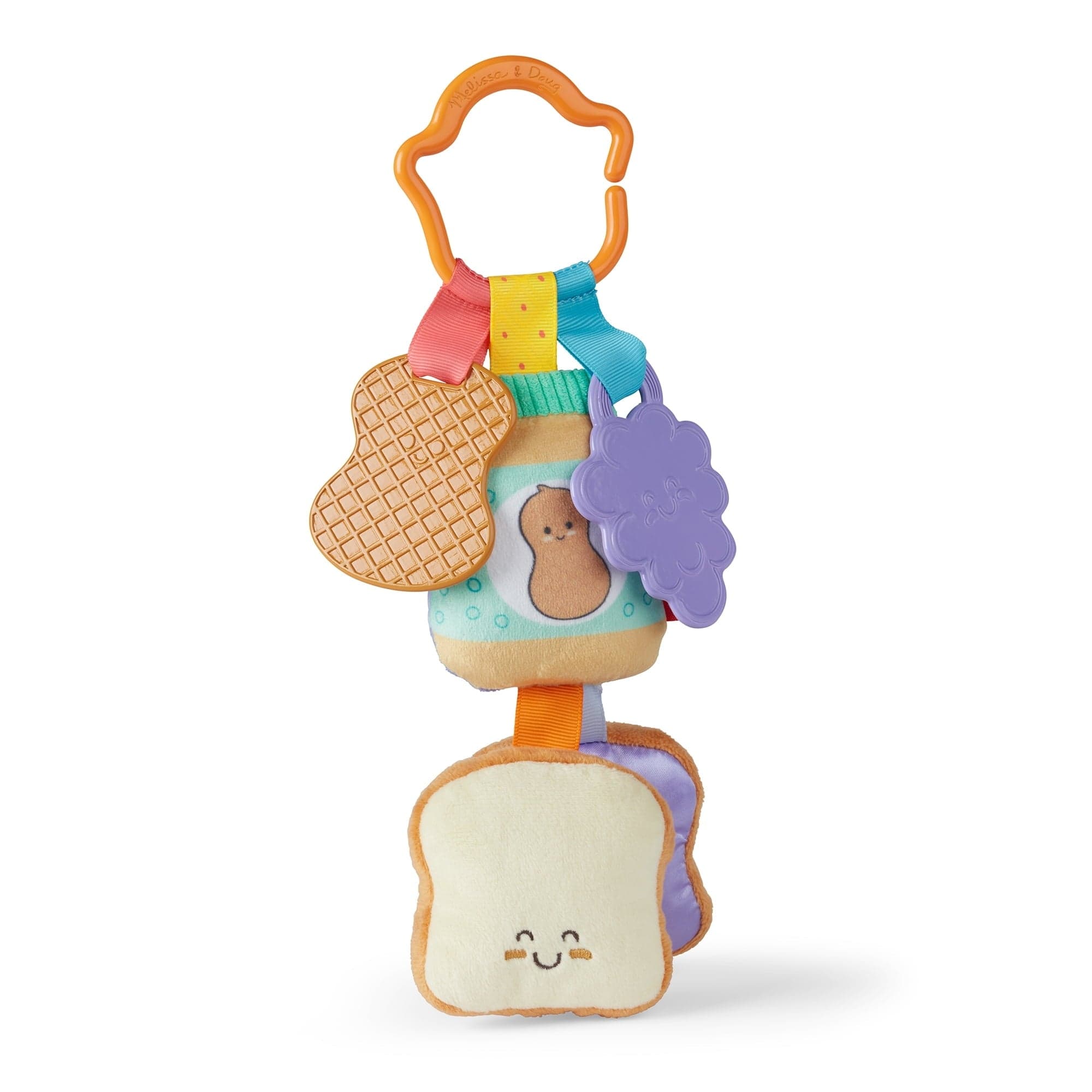 Melissa & Doug Multi-Sensory PB&J Take-Along Clip-On Infant Toy