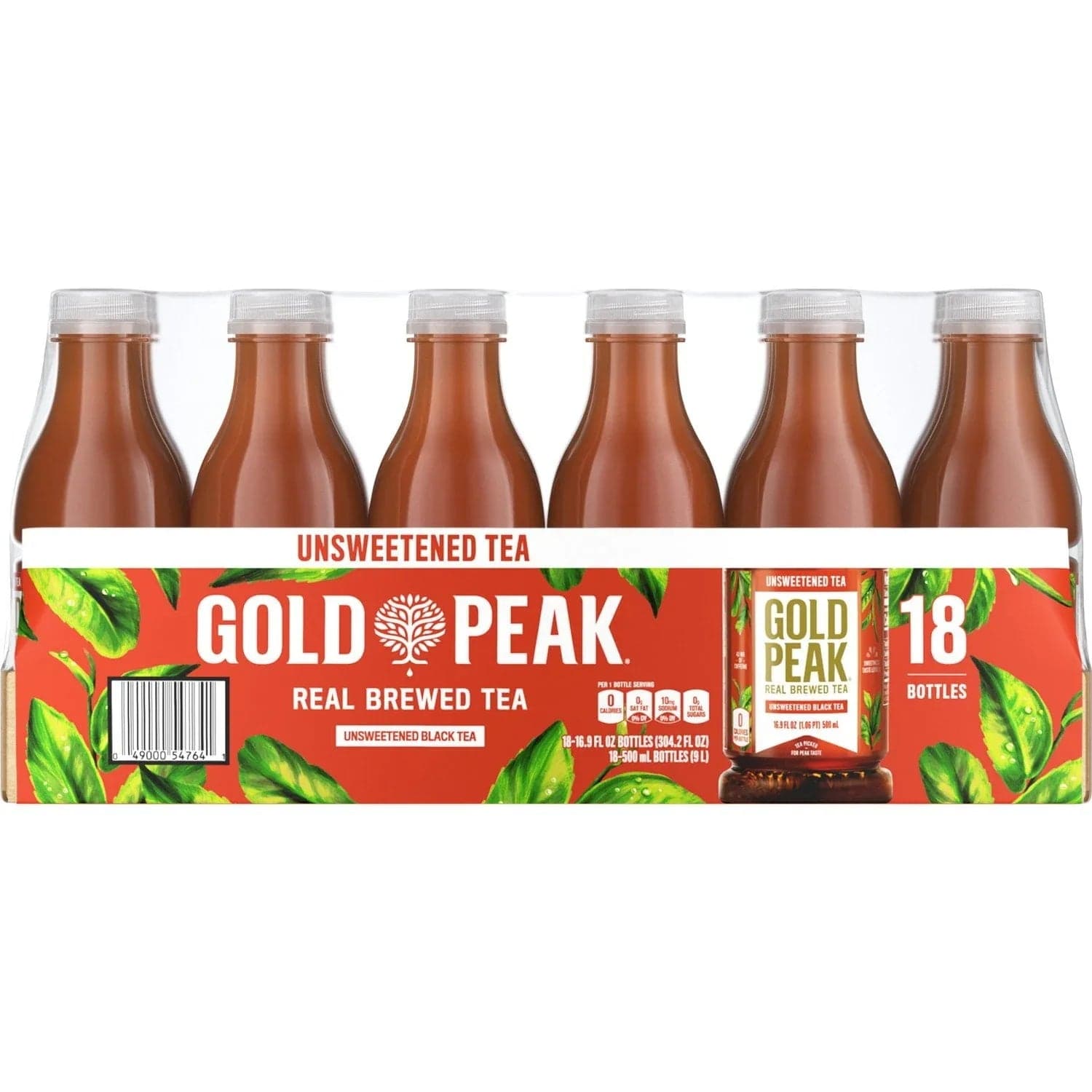 Gold Peak Unsweetened Tea, 16.9 fl. oz., 18-Pack