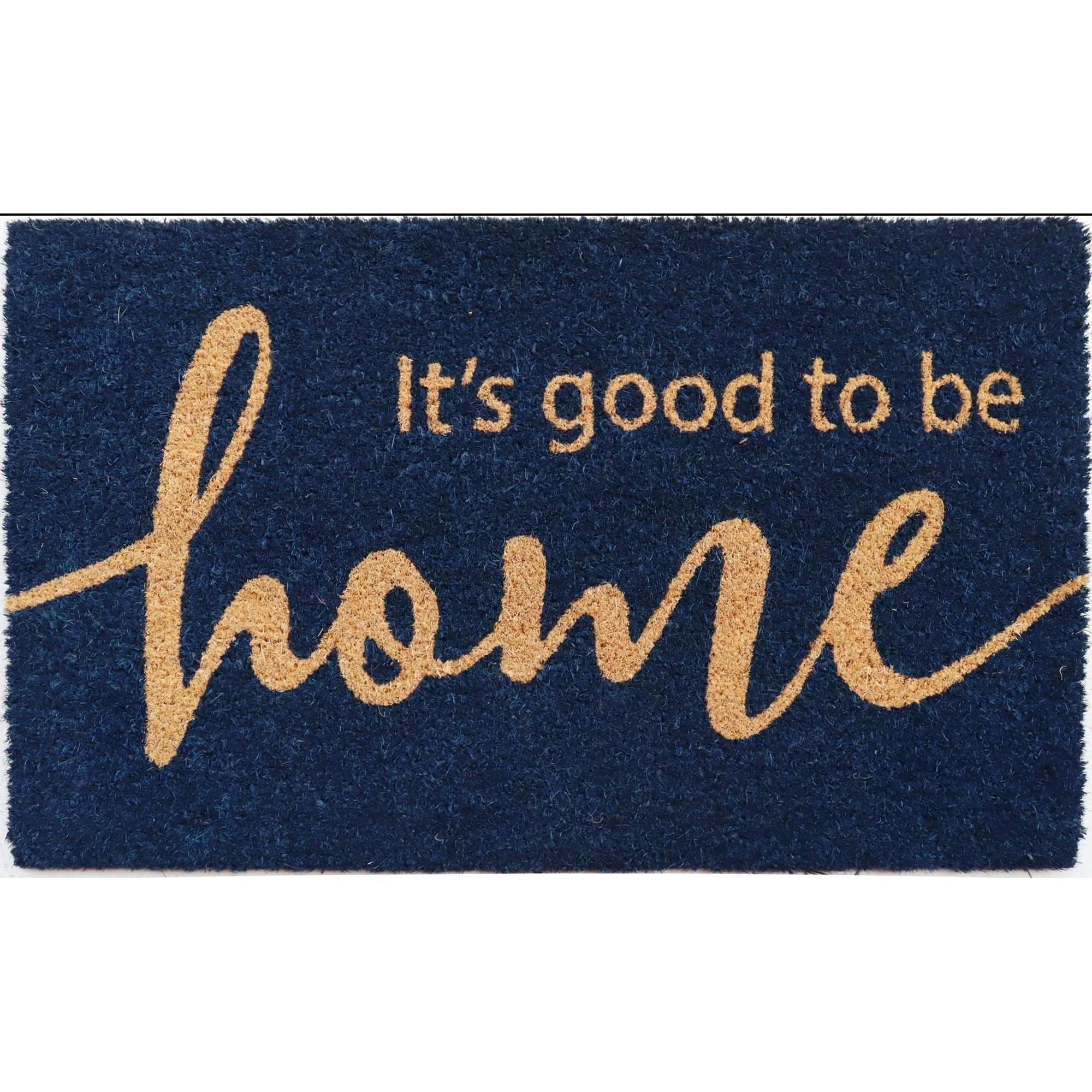 Mainstays Coir Navy Good To Be Home Doormat, 18" x 30"