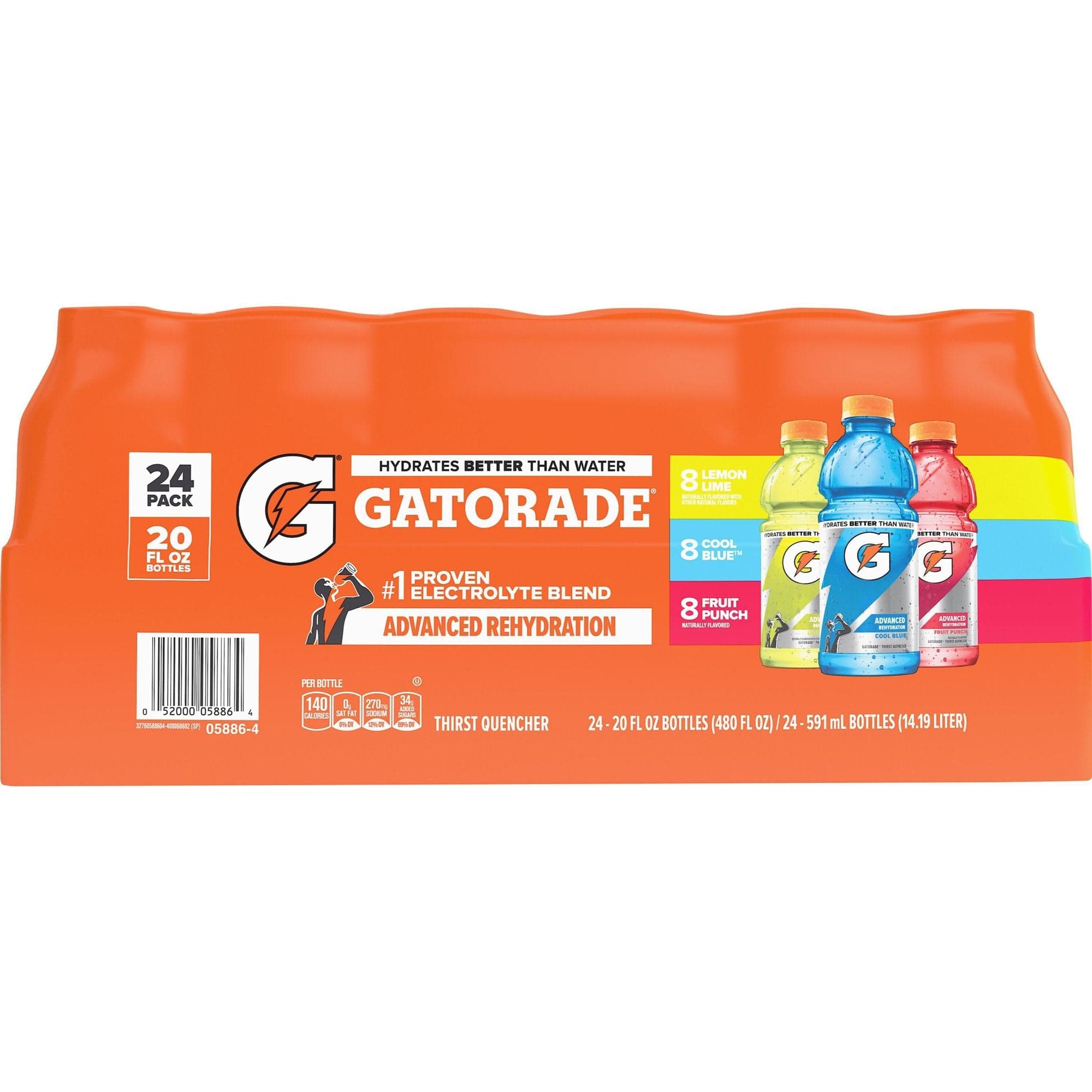 Gatorade Sports Drinks Variety Pack, 20 fl. oz., 24 pk.