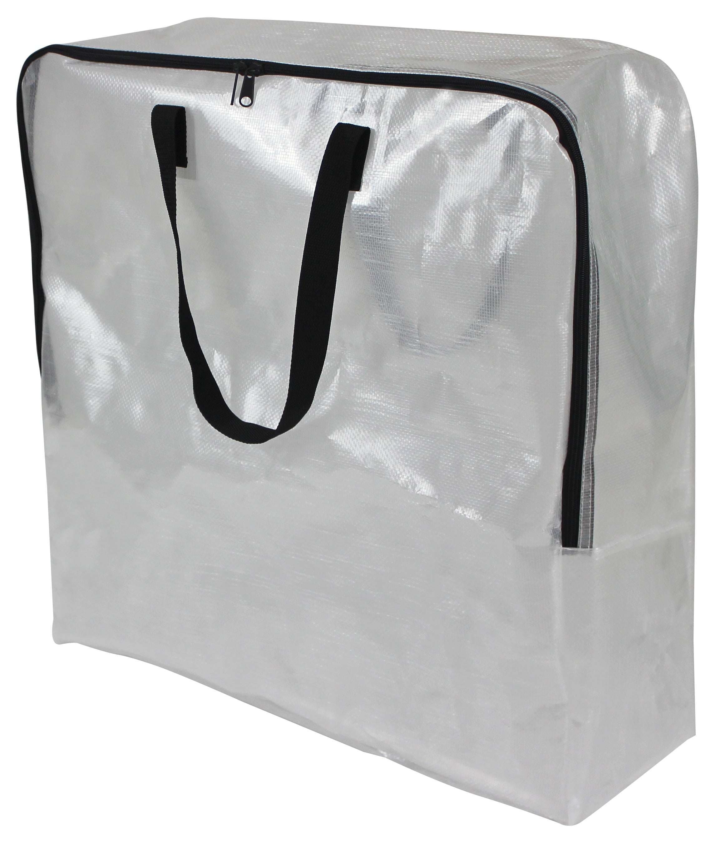 Mainstays Clear 24 Gallon Heavy Duty Slim Storage and Moving Bag with Zipper Closure and Dual Carry Handles