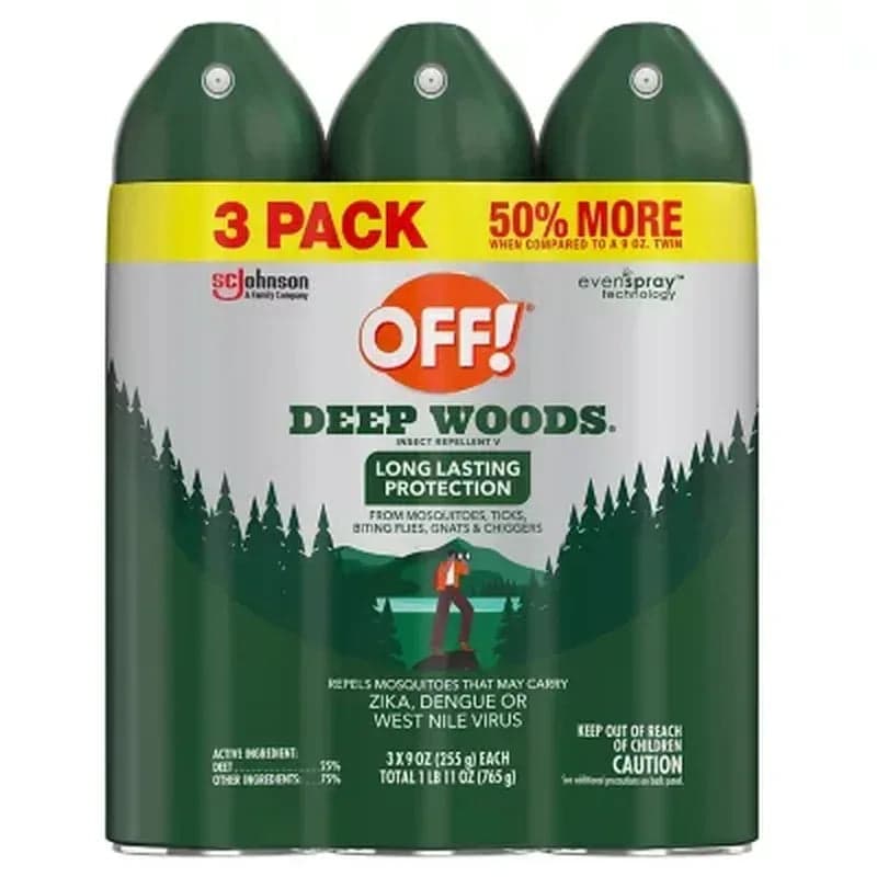 OFF! Deep Woods Insect Repellent, 9 Oz, Pack of 3