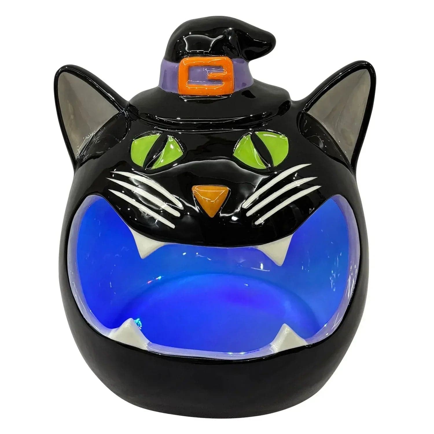 Member's Mark Pre-Lit Ceramic Cat Halloween Candy Bowl