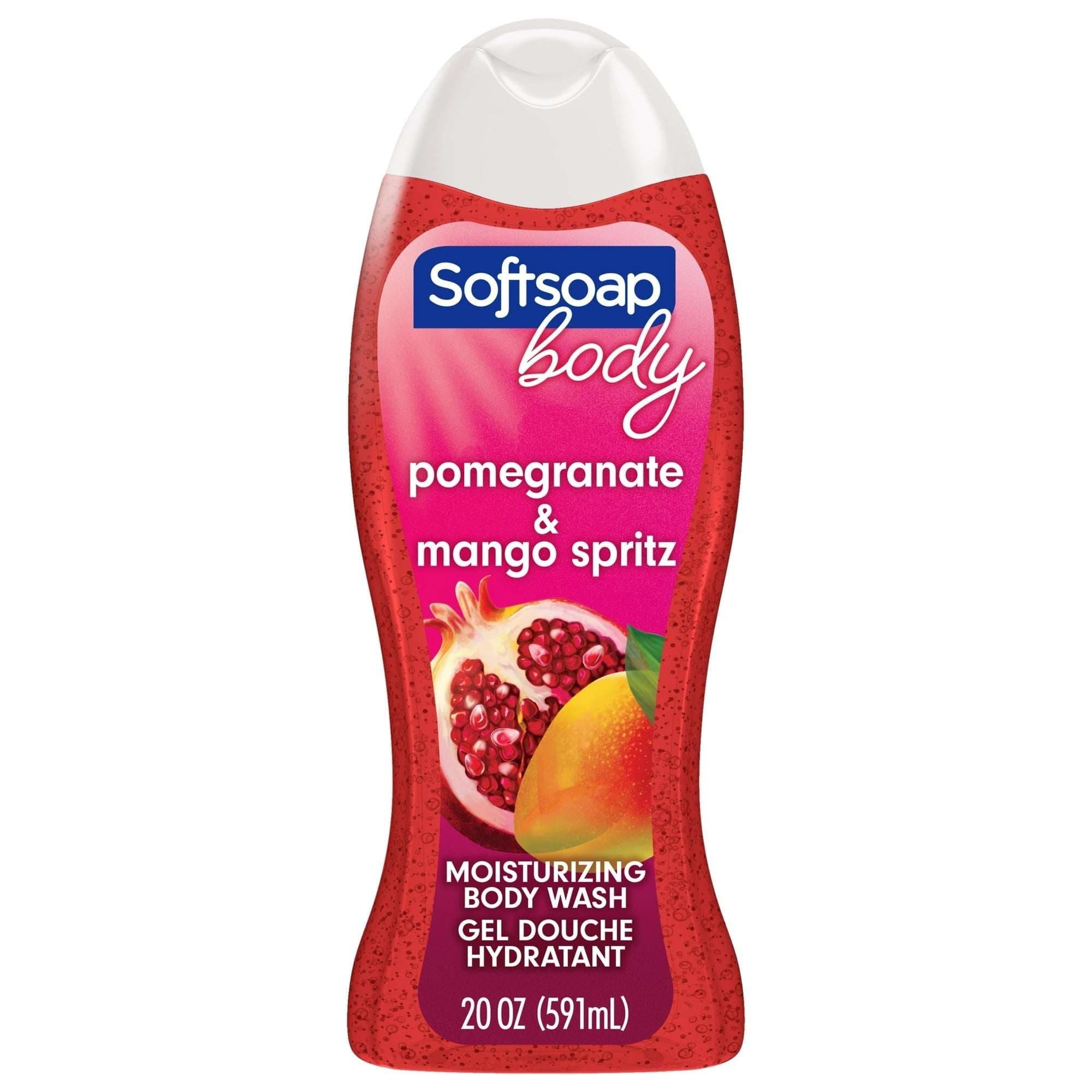 Softsoap Moisturizing Body Wash, Juicy Pomegranate and Mango, 20 fl oz