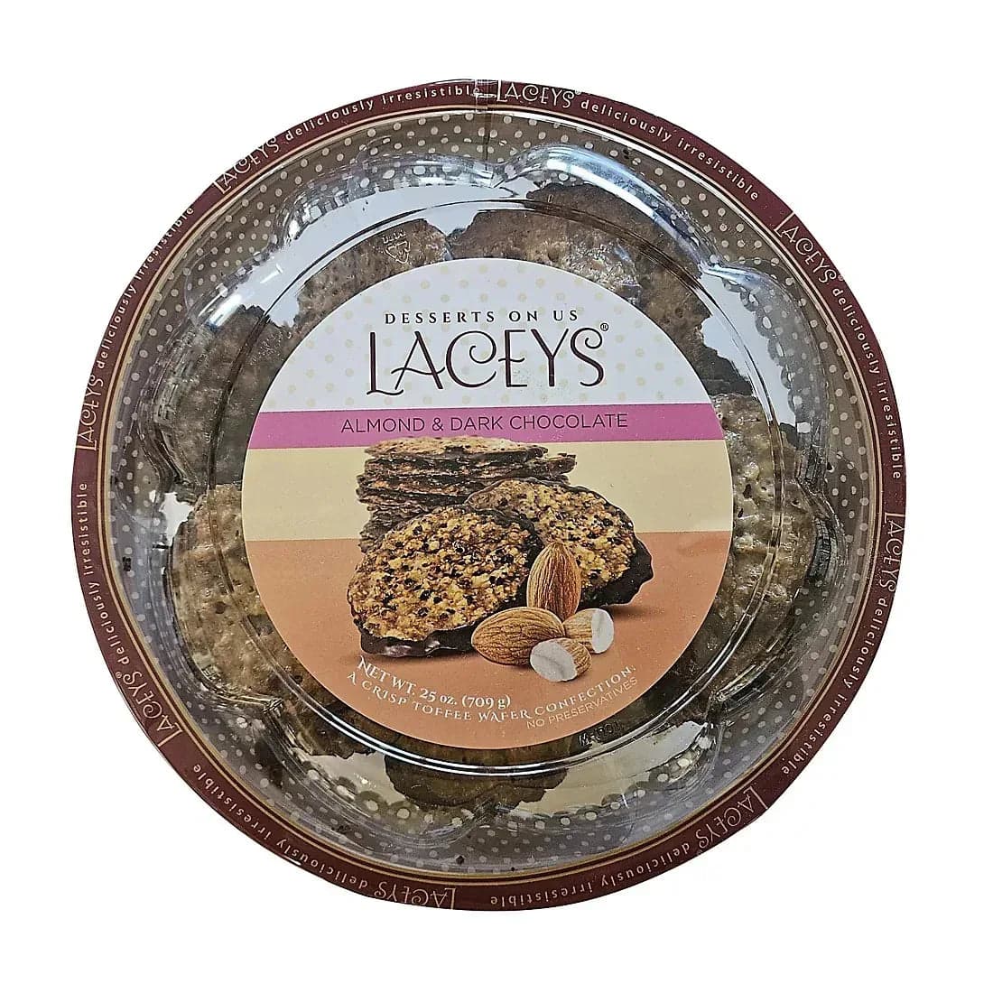 Lacey's Almond & Dark Chocolate Cookies, 25 oz.