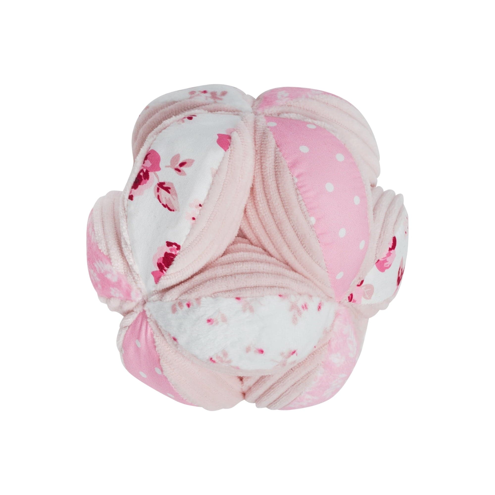 Modern Moments by Gerber Baby Plush Developmental Sensory Ball, Pink Roses
