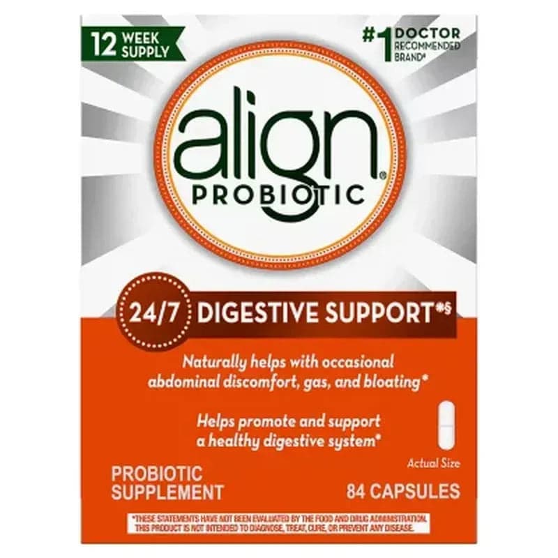 Align Probiotic Supplement for Daily Digestive Health Capsules (84 Ct.)