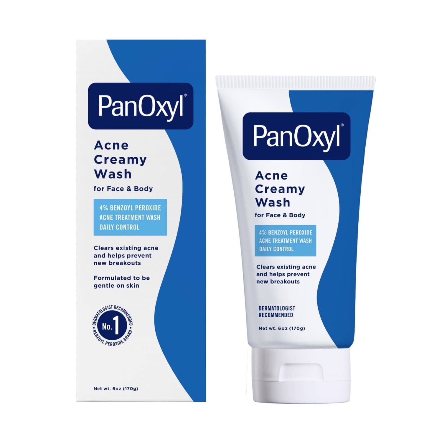 PanOxyl 4% Benzoyl Peroxide Acne Creamy Wash, 6.0 oz