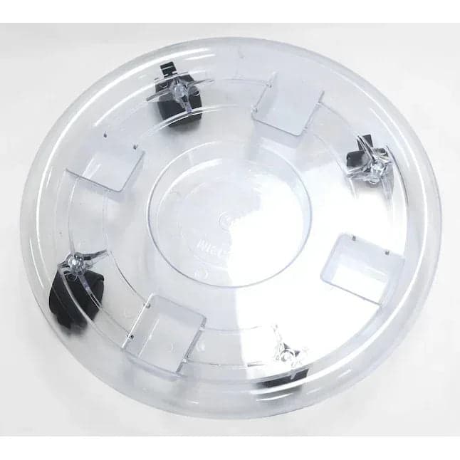 Style Selections 16-in L x 16-in D x 3.34-in H Clear Plant Caddy