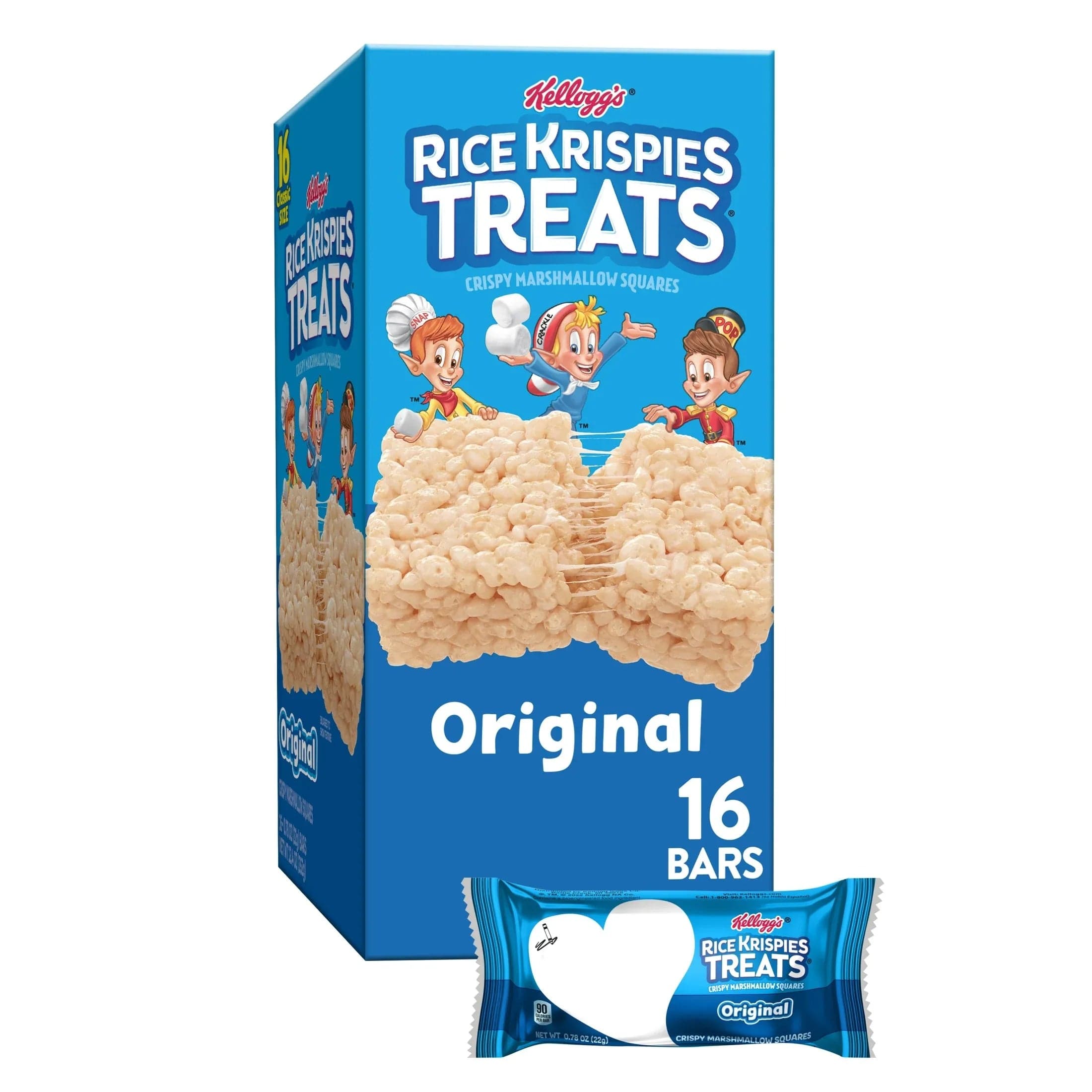 Rice Krispies Treats Original Chewy Marshmallow Squares, 12.4 oz, 16 Count