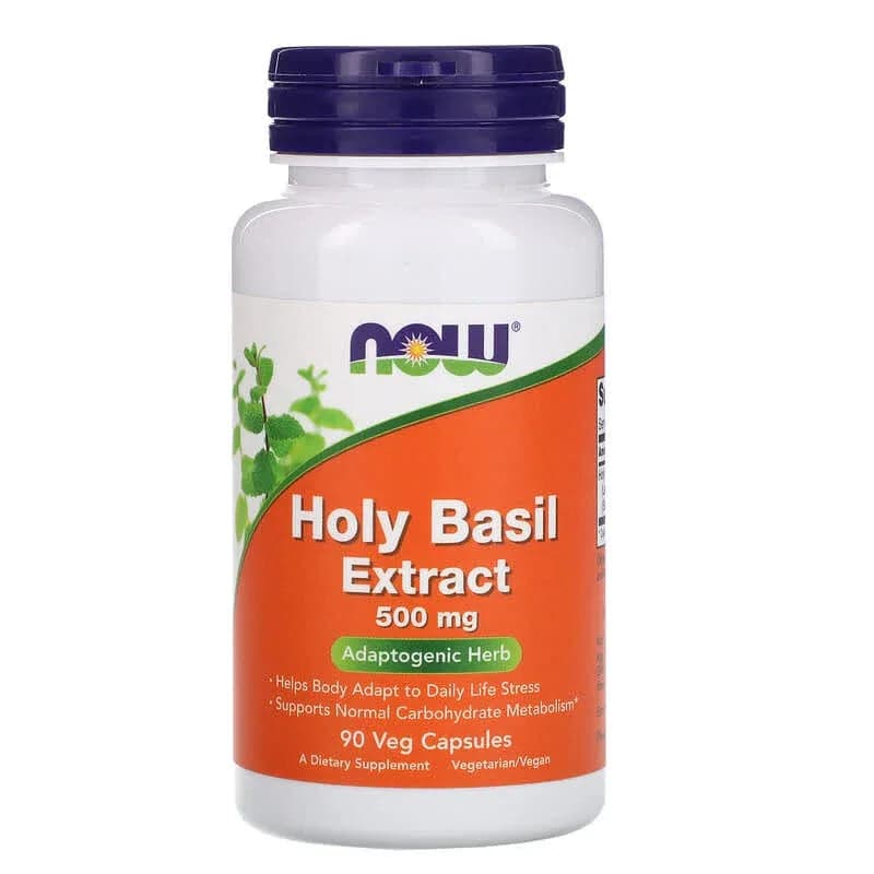 NOW Foods Holy Basil Extract, 500 mg, 90 Veg Capsules