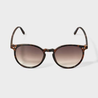 Women's Plastic Round Tortoise Sunglasses - Wild Fable Brown