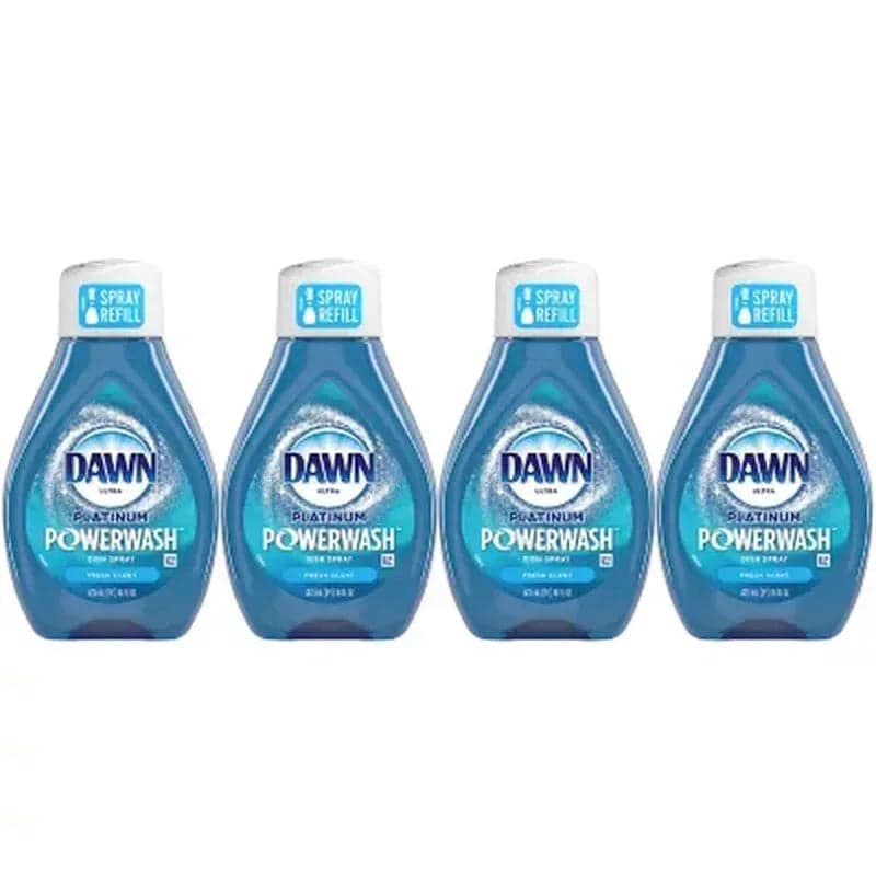 Dawn Platinum Powerwash Dish Soap Spray Refill, Fresh Scent (16 Fl. Oz., 4 Ct.)