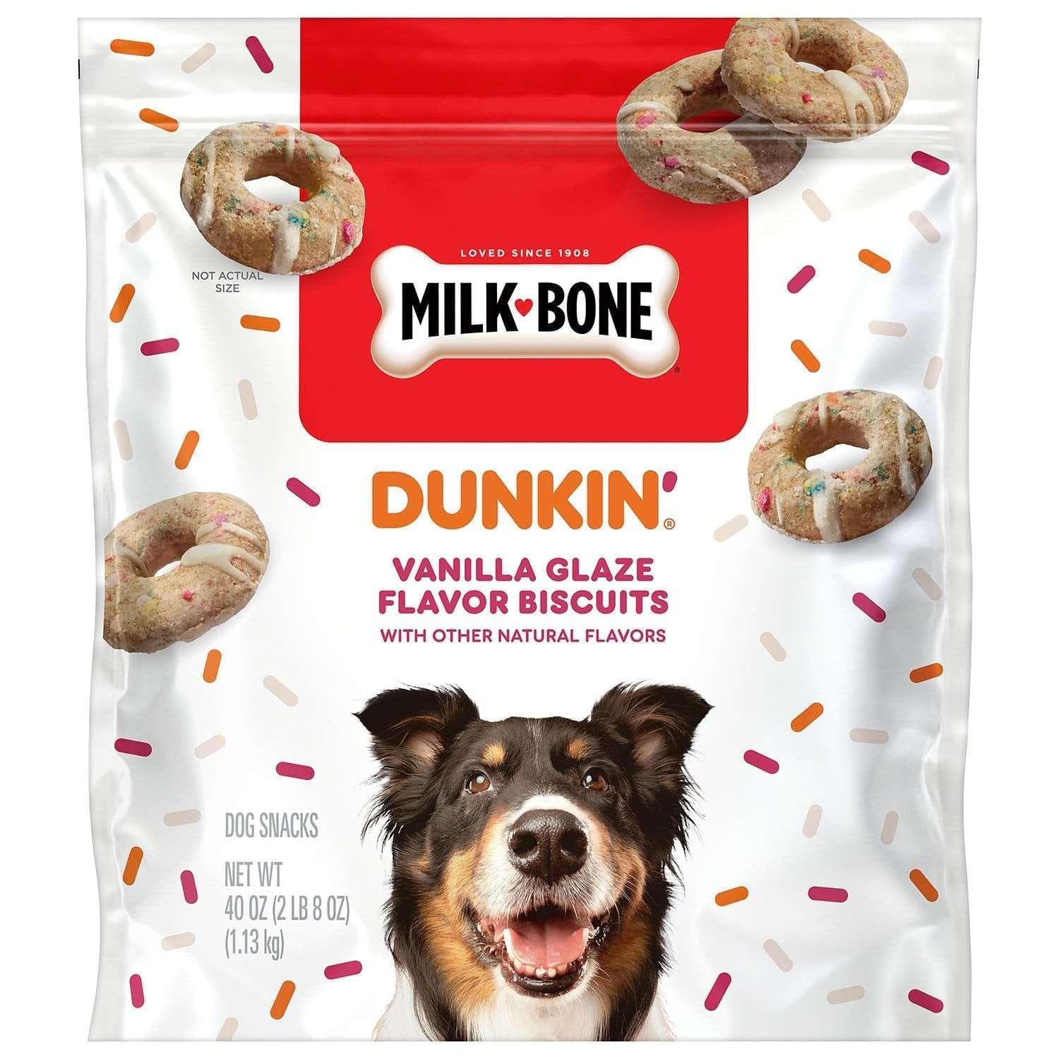 Milk-Bone Dunkin' Vanilla Glaze Flavor Dog Biscuits, 40 oz