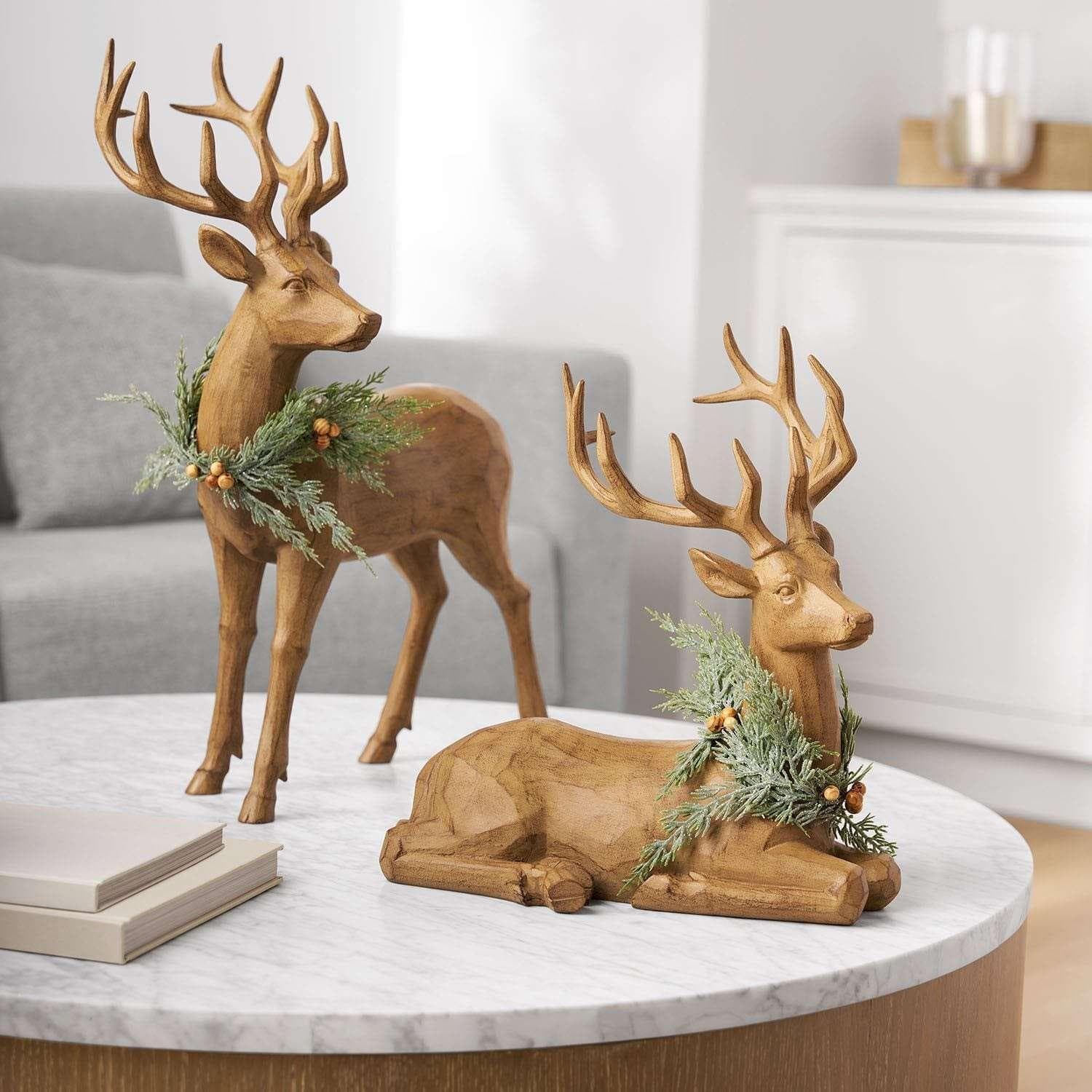 Member's Mark Winter Deer Decor, Set of 2