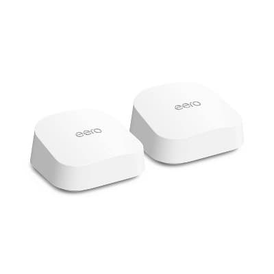 eero 7 Dual-Band Mesh Wi-Fi 7 System (2-pack): Extender with Smartphone Control
