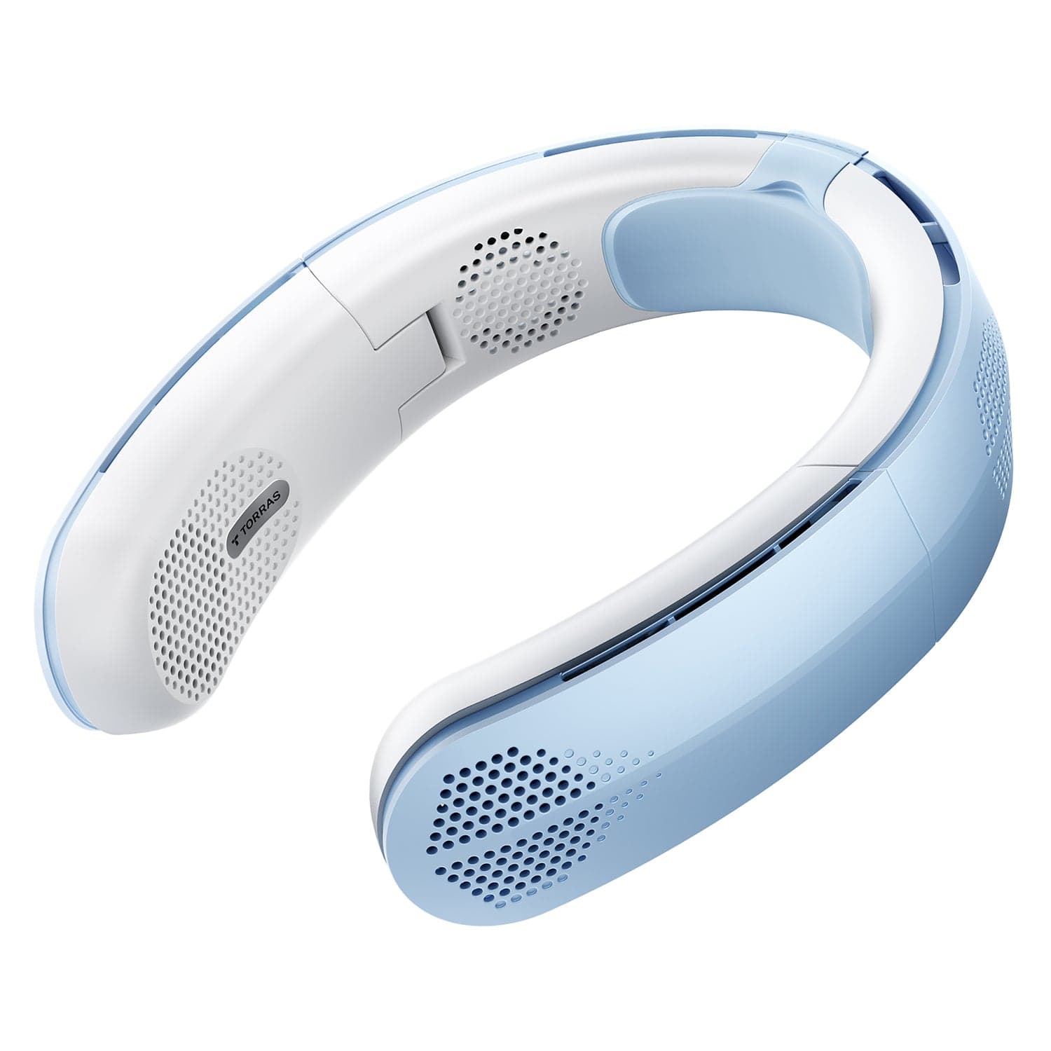 TORRAS COOLiTE Portable Foldable Neck Fan with 4,000 mAh Battery, Light Blue