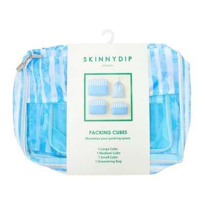 Skinnydip Lightweight Packing Cube Set - Blue Stripe