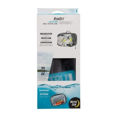 Nite Ize RunOff Waterproof Packing Cube - Waterproof Packing Cube for Travel - Dry Travel Bag with Compression - Charcoal, Small