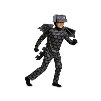Mojang Synergies AB Minecraft Ender Dragon Deluxe Kids' Halloween Costume M: 7-Piece Set, Includes Wings, Tail, Hood, Jumpsuit, Headpiece