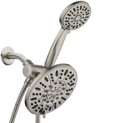 7" 48 Setting High Pressure Luxury Three-Way Rainfall/Handheld Shower Head Combo Oil Rubbed Bronze - AquaDance: ABS & Brass, 6ft Hose, 2.5 GPM