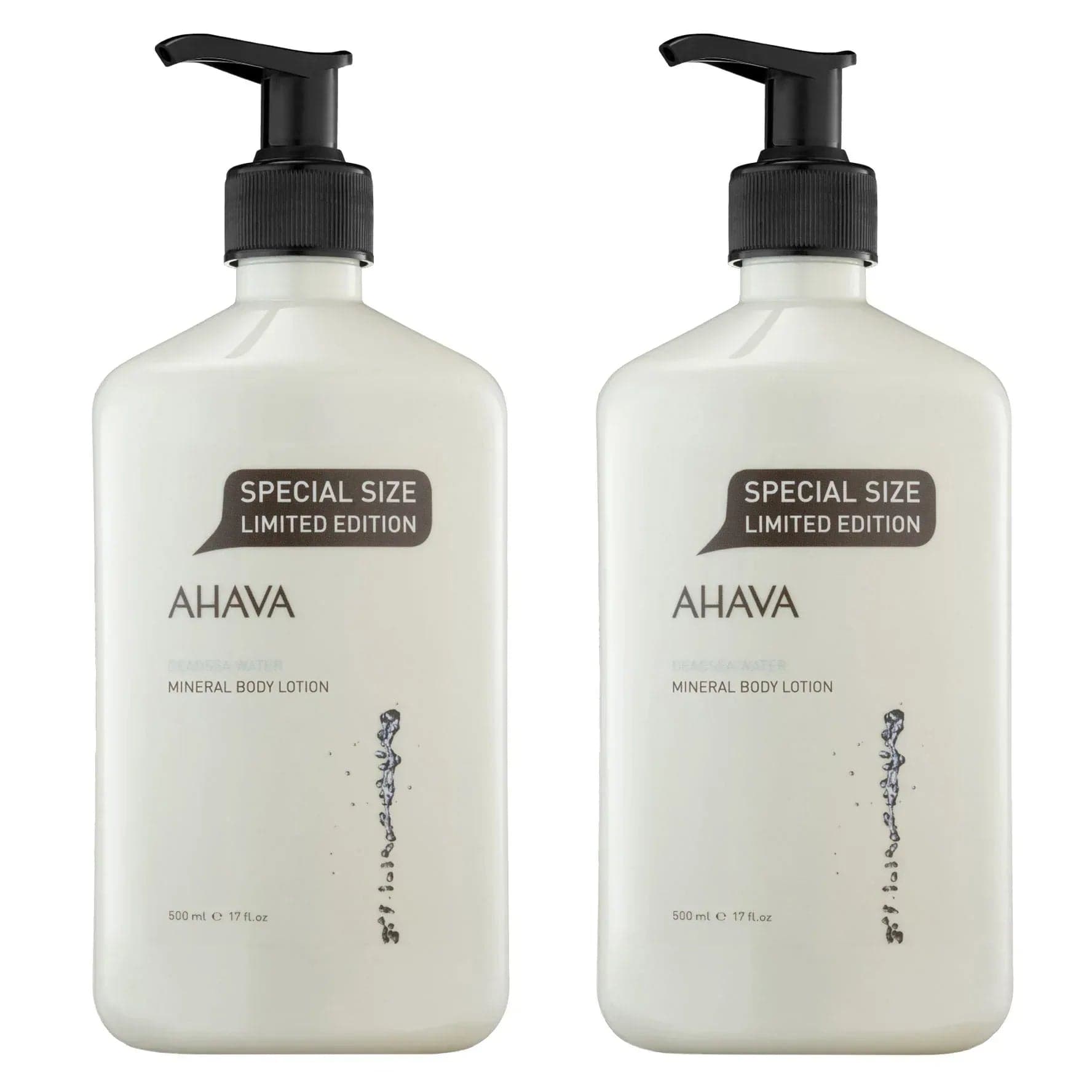 AHAVA Mineral Body Lotion, 17 fl oz, 2-Pack