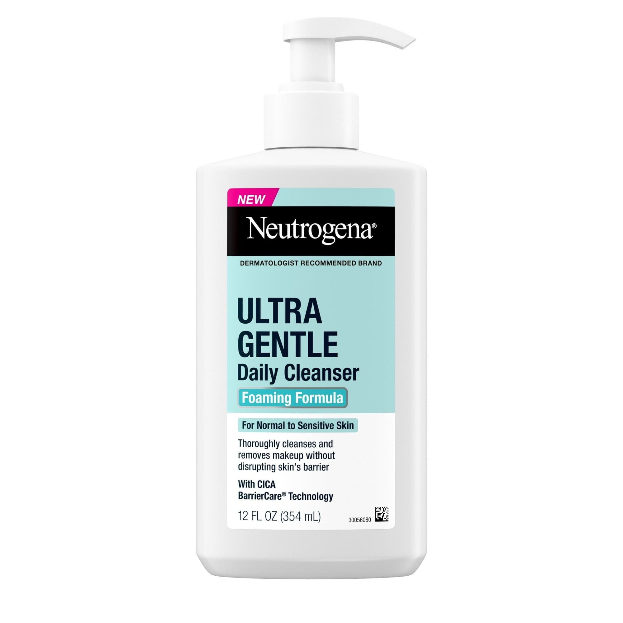 Neutrogena Ultra Gentle Foaming Facial Cleanser, Daily Face Wash, 12 fl oz