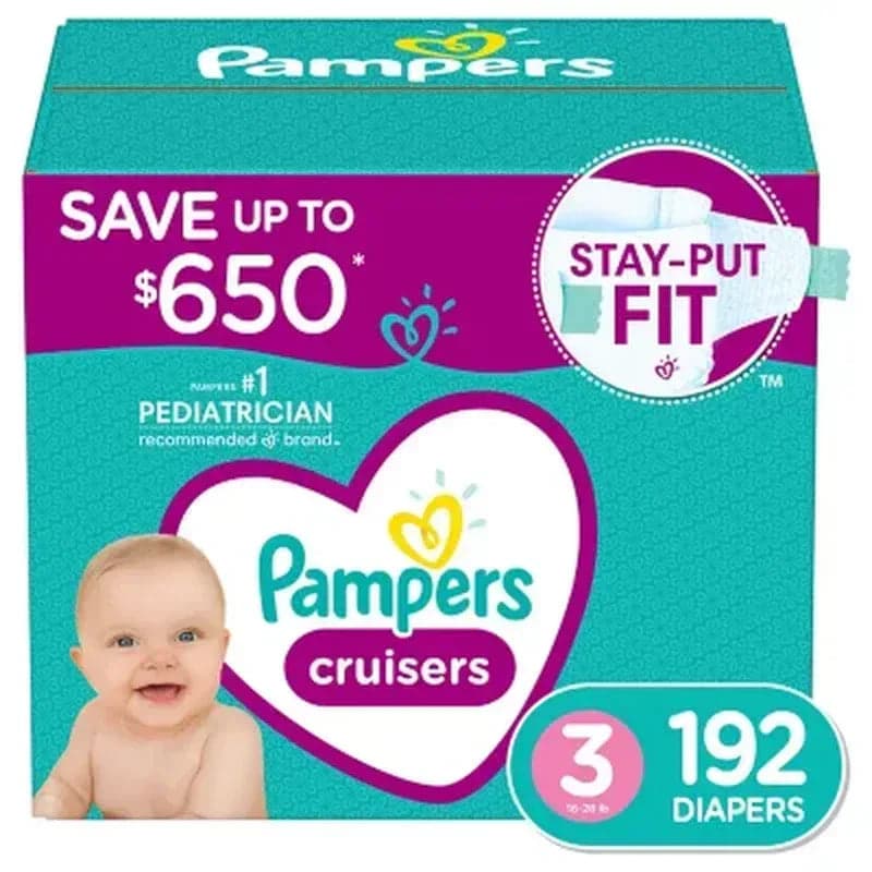 Pampers Cruisers Stay-Put Fit Diapers (Sizes: 3-7)