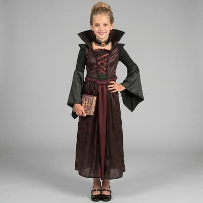 Joyfy Halloween Costume Royal Vampire Set for Girls Halloween Dress Up Party, Carnival Cosplay - M (8-10 yrs)