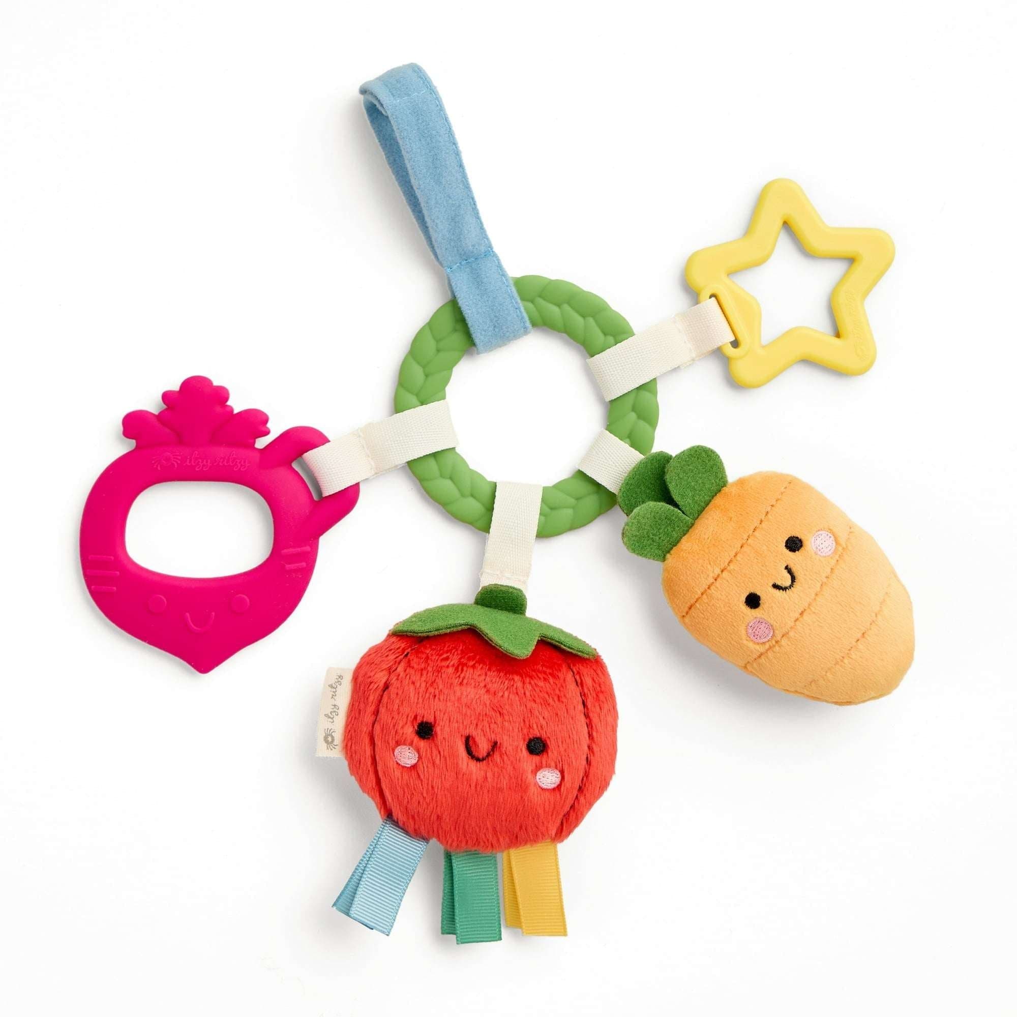 Itzy Ritzy Bitzy Busy Ring Veggie Car Seat and Stroller Activity Toy