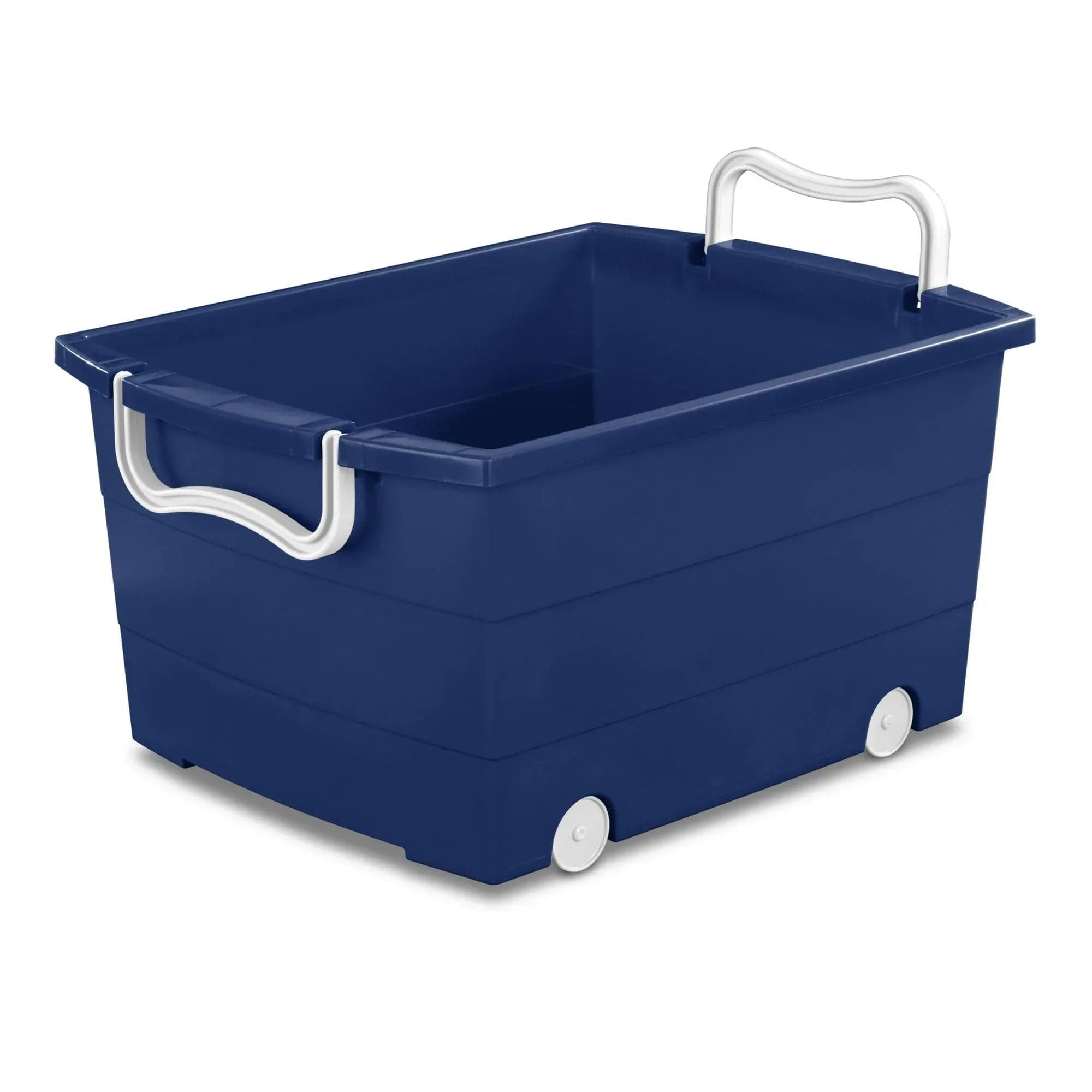 Your Zone Kids Rolling Toy Storage Bin with Handles, 22 in x 16 in x 11 in