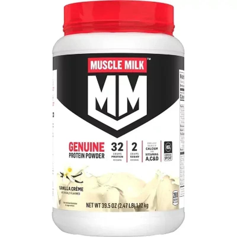 Muscle Milk Genuine 32G Whey Protein Powder, Vanilla Cream (2.47 Lbs.)