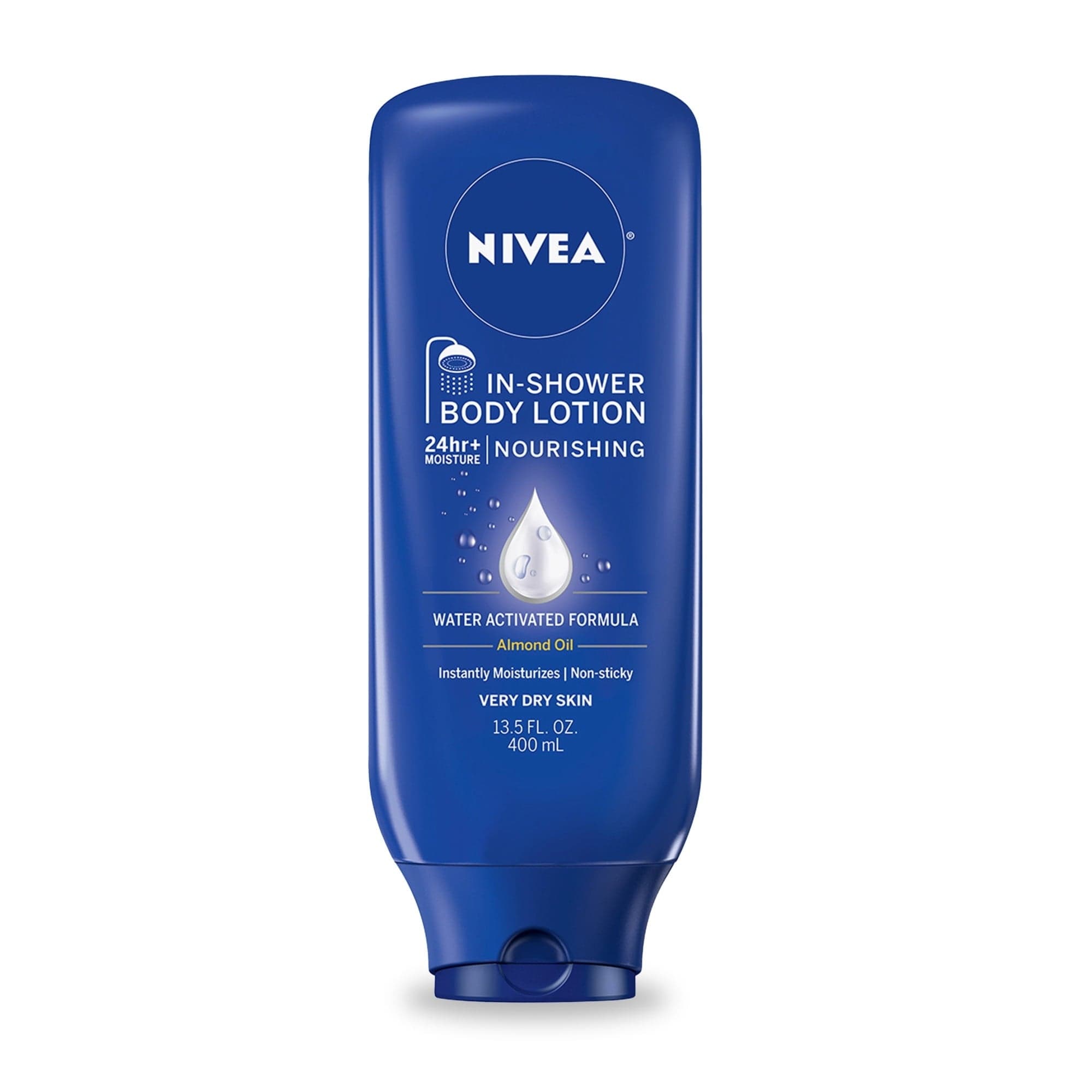 NIVEA Nourishing In Shower Lotion for Very Dry Skin, 24-Hour Body Moisturizer, 13.5 fl oz