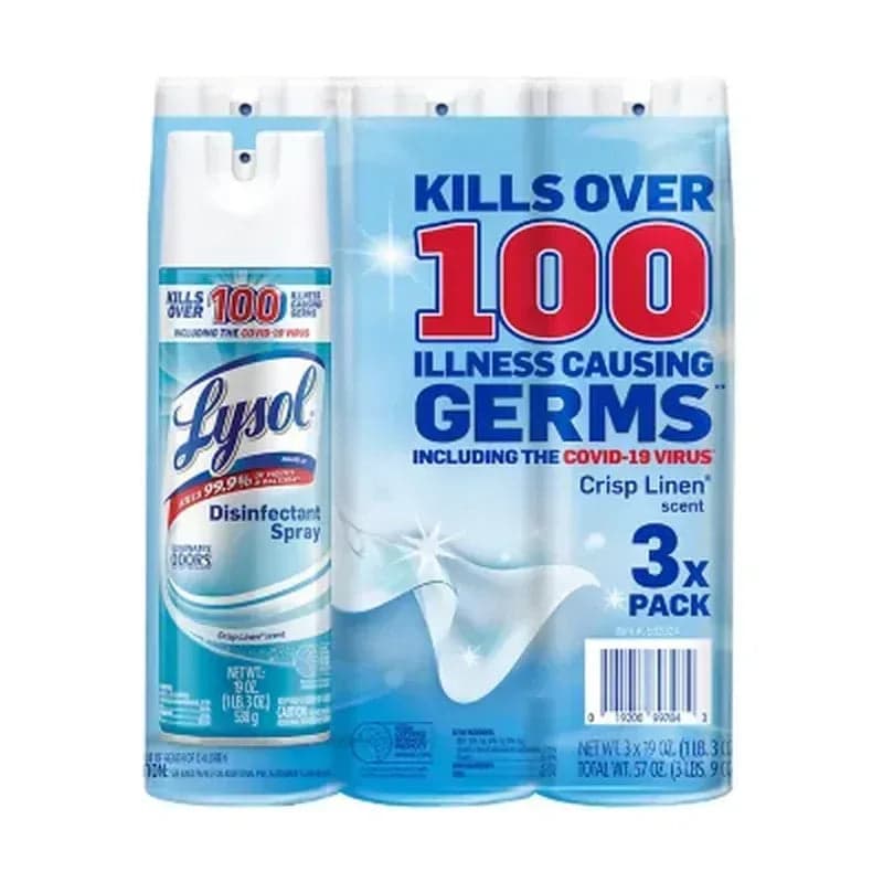 Lysol Disinfectant Spray, Crisp Linen (19 Oz., 3 Pk.)