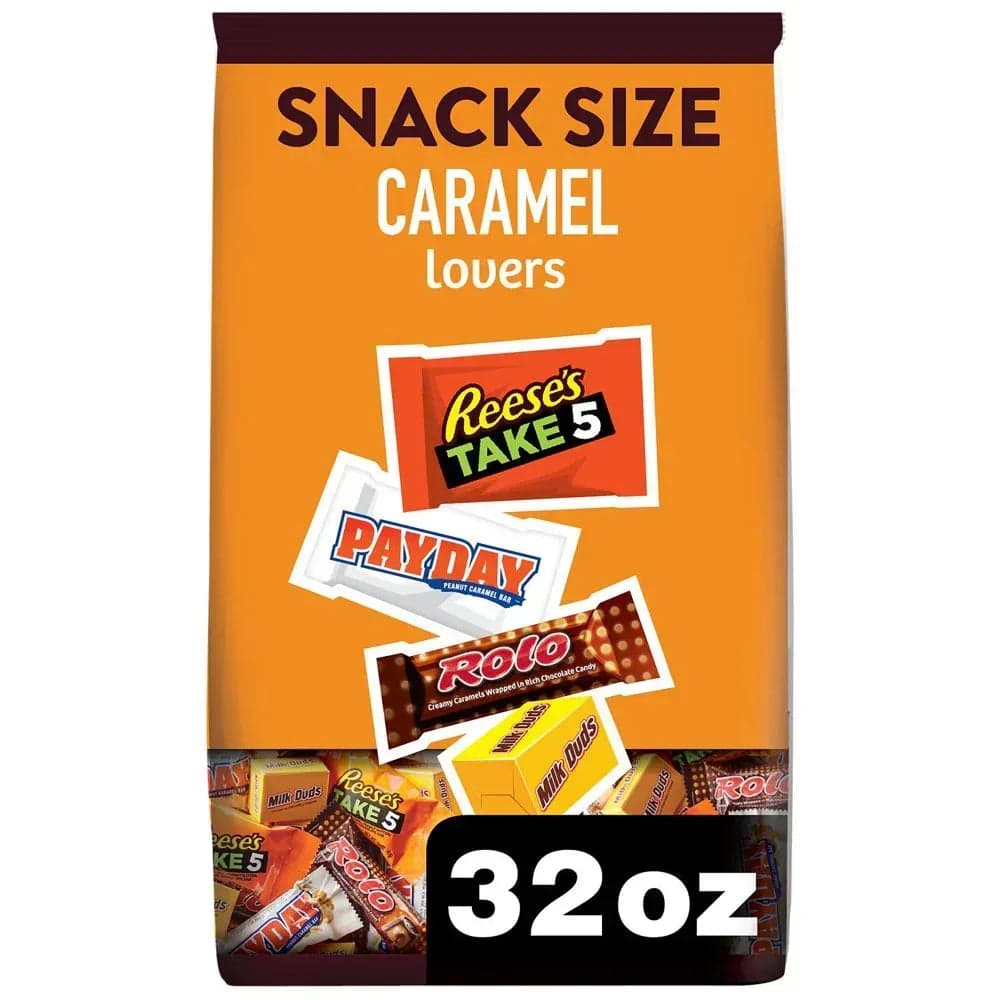 Hershey's Assorted Caramel Flavored Snack Size Candy, Party Pack, 32.08 oz