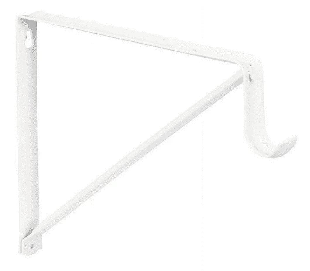 Hyper Tough 12 inch Closet Rod Bracket, White