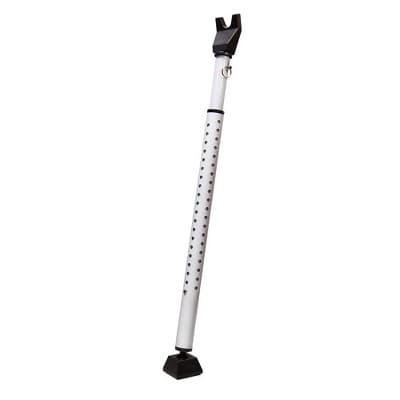 Master Lock Door Bar Dual Function Security: Metal Safety Bar for Door, Black & White, Lifetime Warranty