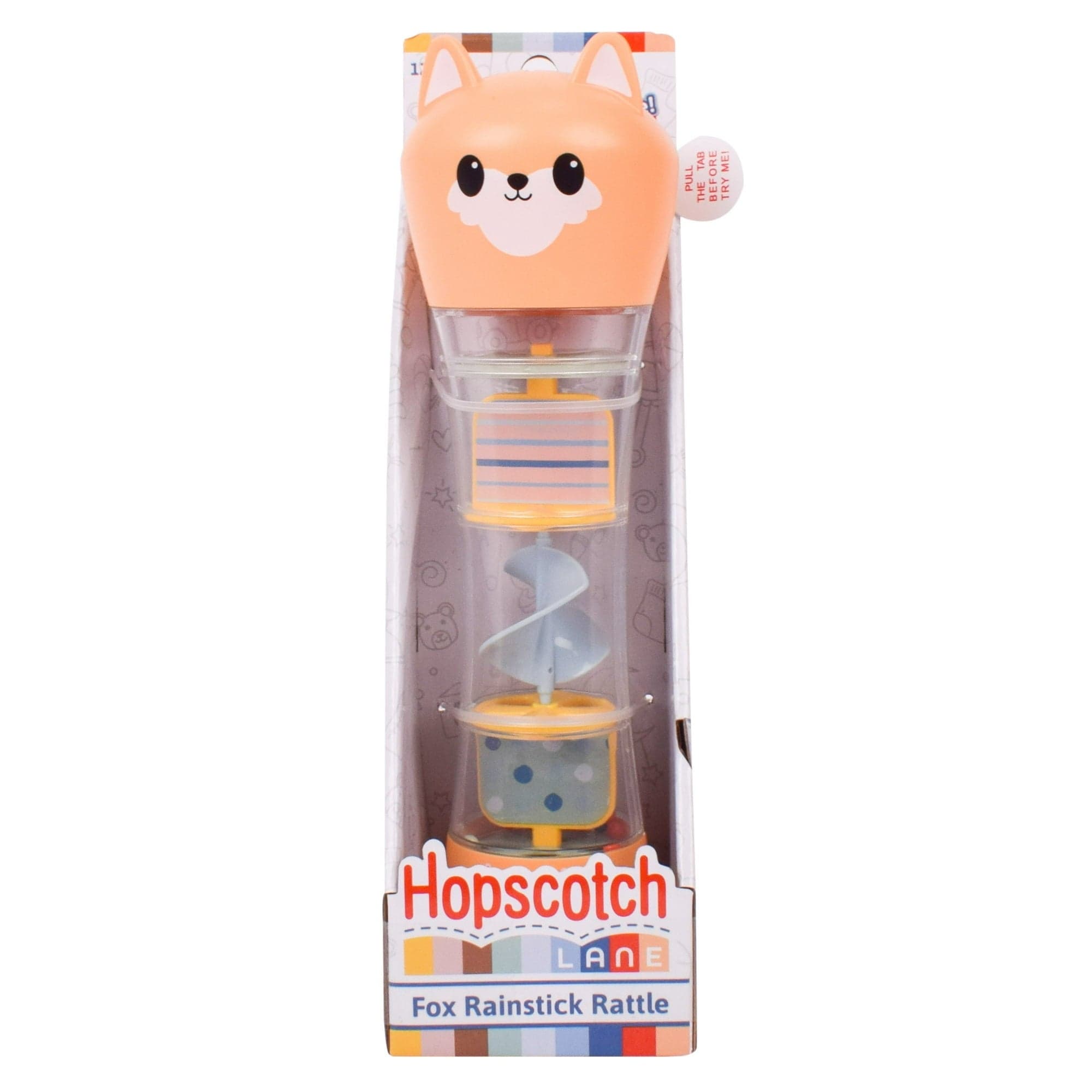 Hopscotch Lane Fox Rainstick Rattle, Light-Up Sensory Toy, Infants and Toddlers, Unisex, 12+ Months