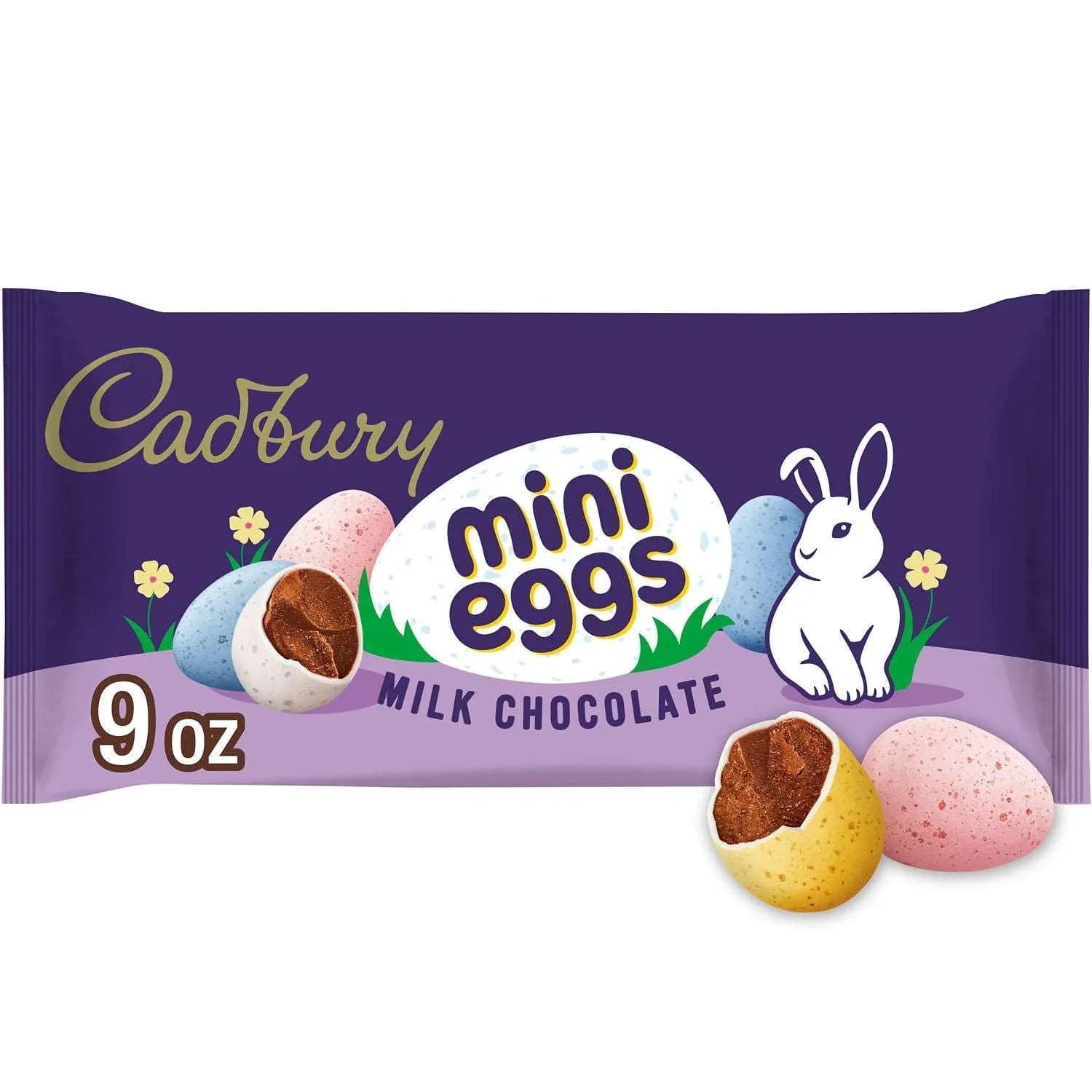 Cadbury Mini Eggs Milk Chocolate Easter Candy, 9 oz Bag (Pack of 2)