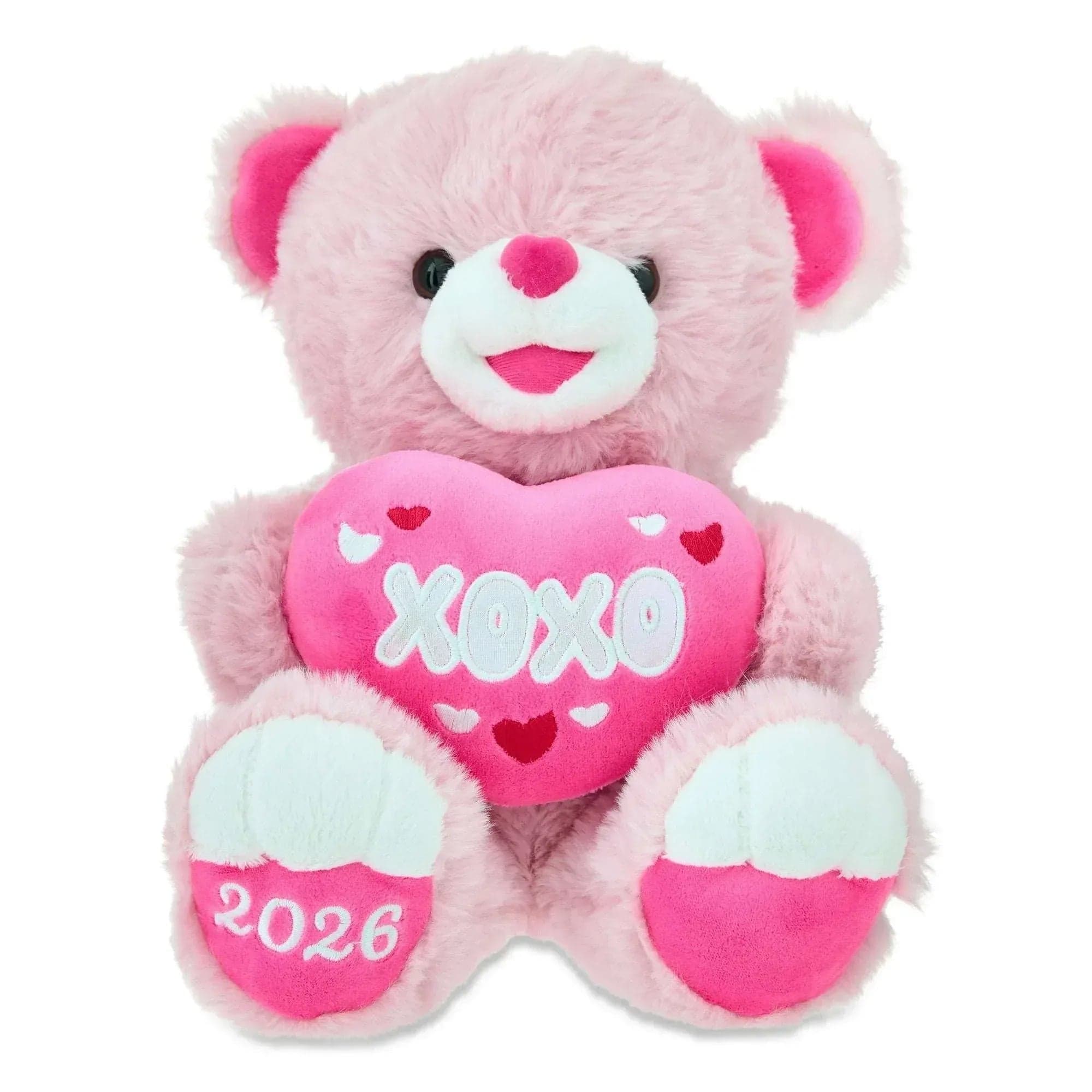 Way To Celebrate Medium Sweetheart XOXO Teddy Bear Plush, Pink, 10 in, Valentine's Day